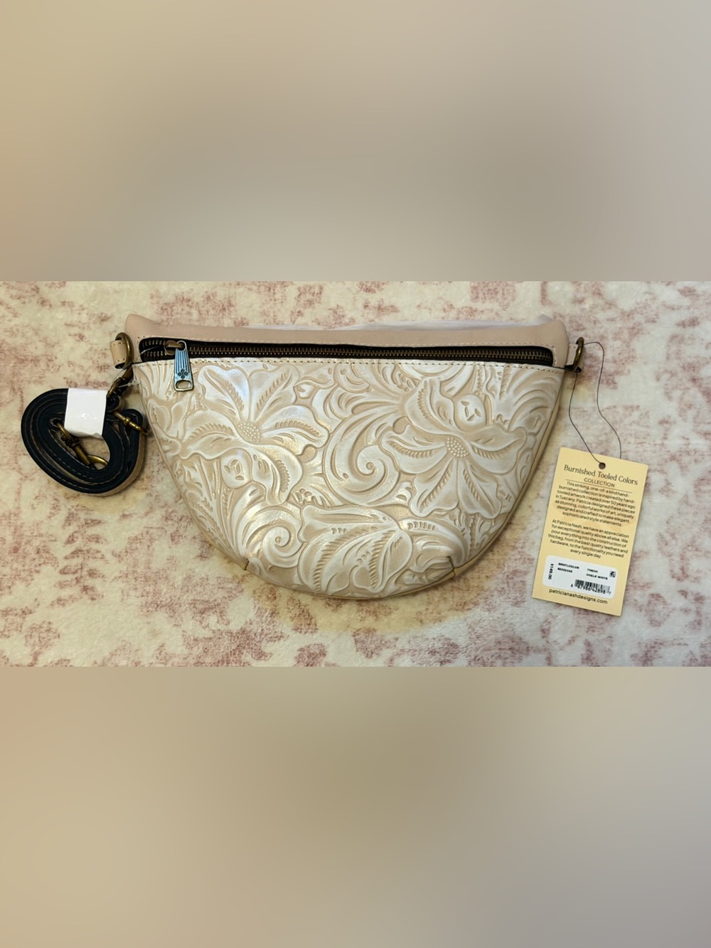 Patricia Nash Leather Tinchi Convertible Belt Bag in “Chalk White” BNWT - Picture 2 of 12
